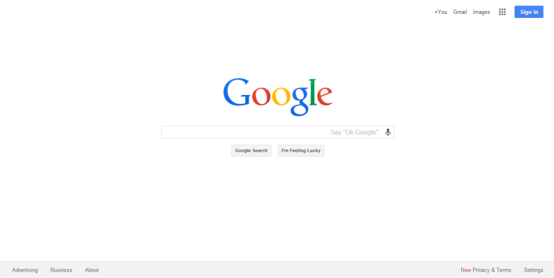 Google's home page
