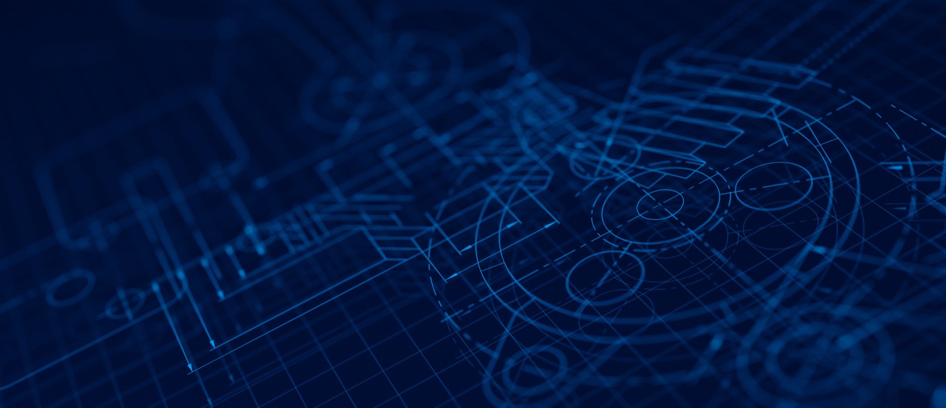 A technical machine blueprint